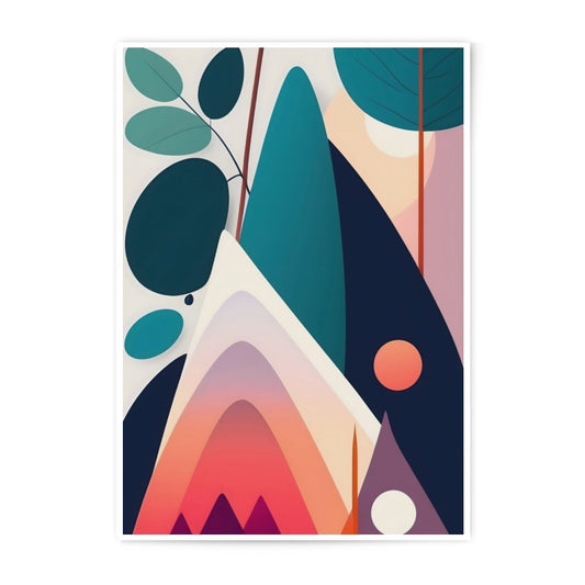 Abstract Landscape Photographic Print, Geometric Art Print, Modern Wall Decor, Colorful Nature Print, Home Decor Art, Stylish Gift - Tawshia