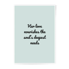 Love Nourishes Soul Photographic Prints, Inspirational Quote Art, Minimalist Wall Decor, Home Decor Prints, Gift Idea - Tawshia