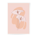 Calla Lily Line Art Photographic Print, Floral Wall Decor, Minimalist Flower Art, Aesthetic Home Decor, Botanical Print, Modern Art - Tawshia