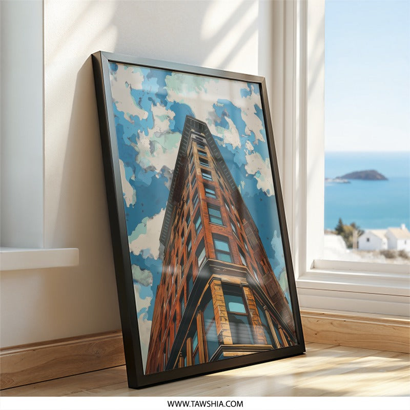 Building Wall Art, Architecture Print, Cityscape Decor, Urban Wall Decor, Home Decor, Modern Wall Art, Architectural Art Print - Tawshia