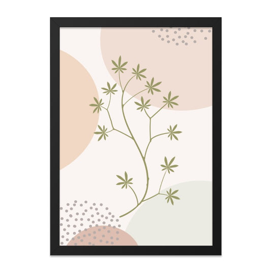 Abstract Botanical Wall Art, Modern Minimalist Print, Olive Branch Decor, Neutral Tone Art, Home Decor Wall Art - Tawshia