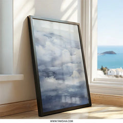 Cloudscape Wall Art, Atmospheric Painting Print, Abstract Cloud Art, Celestial Wall Decor, Modern Home Decor, Dreamy Wall Hanging - Tawshia