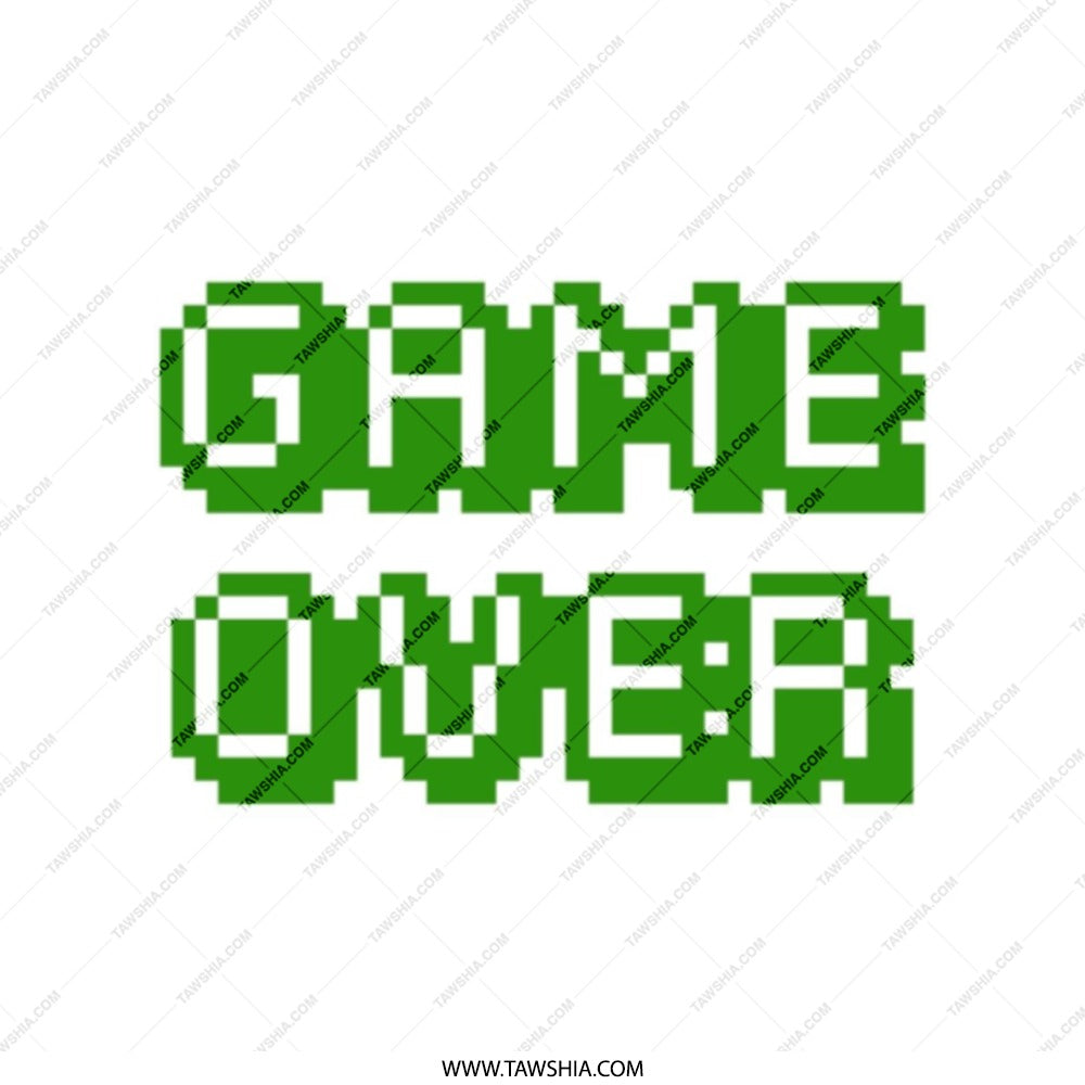 Game Over Tote Bag, Retro Gaming, Pixel Art Tote Bag, Gamer Gift, 8 Bit Design, Novelty Tote, Geeky Tote, Reusable Shopping Bag - Tawshia