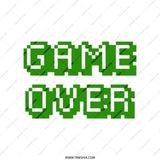 Game Over Tote Bag, Retro Gaming, Pixel Art Tote Bag, Gamer Gift, 8 Bit Design, Novelty Tote, Geeky Tote, Reusable Shopping Bag - Tawshia