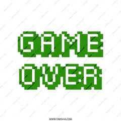 Game Over Tote Bag, Retro Gaming, Pixel Art Tote Bag, Gamer Gift, 8 Bit Design, Novelty Tote, Geeky Tote, Reusable Shopping Bag - Tawshia