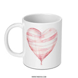 Heart Balloon Mug, Valentine Gift Idea, Unique Coffee Mug, Watercolor Heart Mug, Cute Mug Design, Love Mug, Anniversary Present - Tawshia