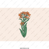 Orange Lily Flower Tumbler, Floral Tumbler Gift, Botanical Drinkware, Elegant Tumbler, Gift for Her, Flower Lover, Plant Lover Tumbler - Tawshia