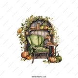 Autumn Reading Nook Pillow, Cozy Fall Decor, Pumpkins and Books Pillow, Book Lover Gift, Fall Throw Pillow, Autumn Home Decor - Tawshia
