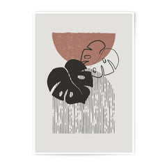 Monstera Leaf Photographic Print, Minimalist Art Print, Boho Wall Decor, Modern Home Art, Abstract Botanical Print, Tropical Plant Art - Tawshia