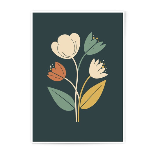 Floral Photographic Print, Minimalist Flower Art, Botanical Wall Decor, Modern Art Print, Home Decor, Floral Illustration - Tawshia