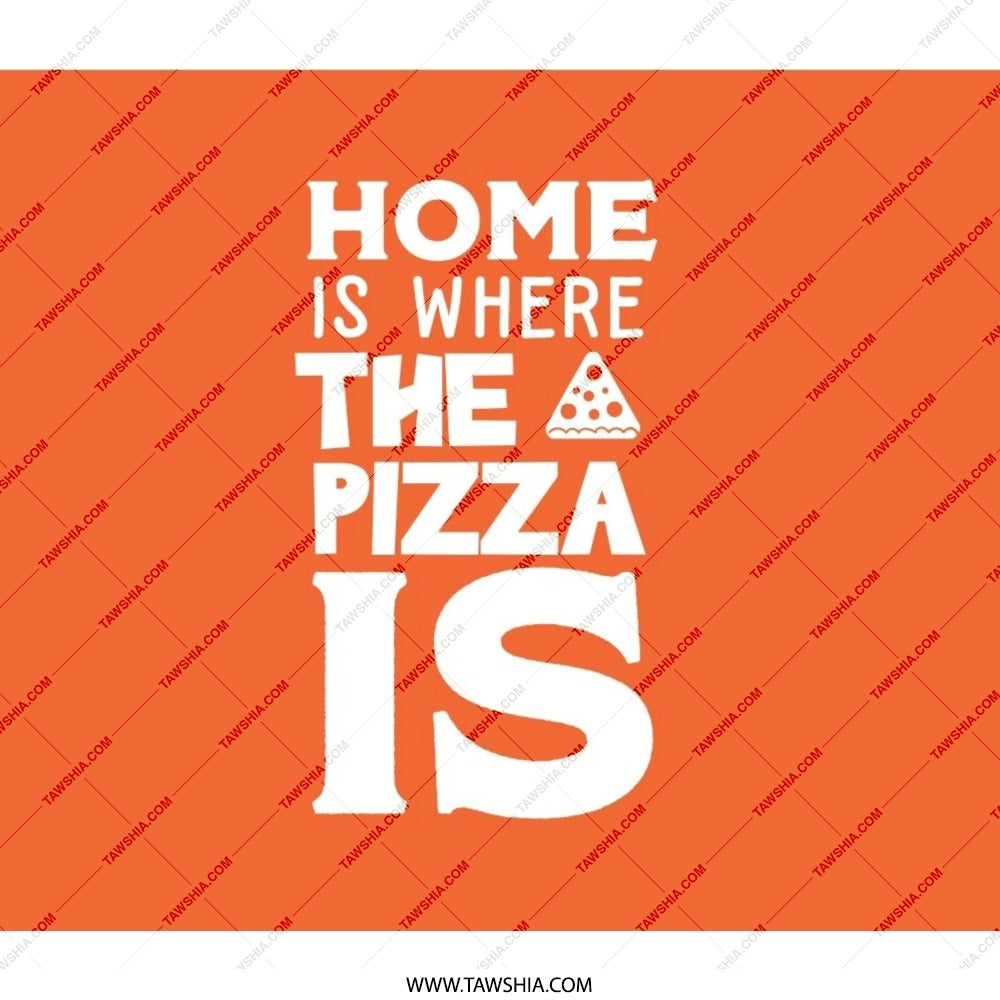 Home is Where the Pizza Is BackPack, Pizza Lover BackPack, Funny Food BackPack, Orange BackPack, Gift Idea - Tawshia