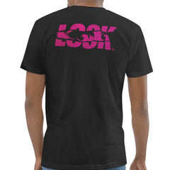 Look Distressed Text Artwork Black T-shirt product