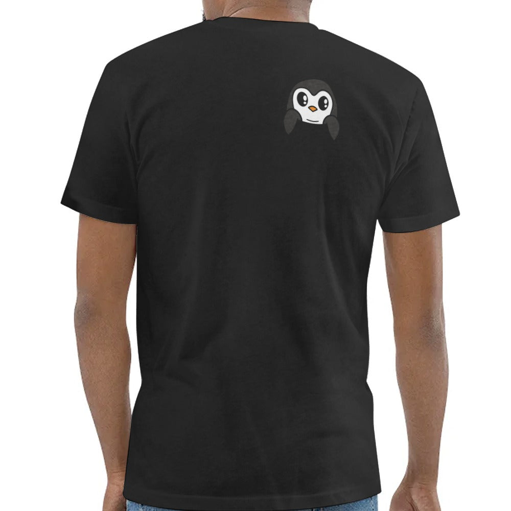 Black T-shirt with Cute Penguin Design product type