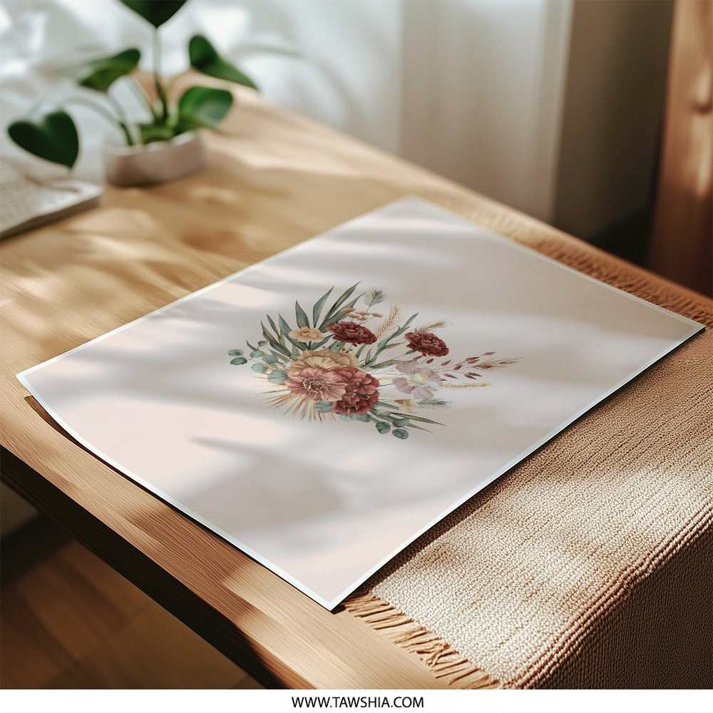 Floral Bouquet Photographic Prints, Botanical Art Print, Flower Wall Art, Home Decor, Modern Prints, Floral Decor - Tawshia