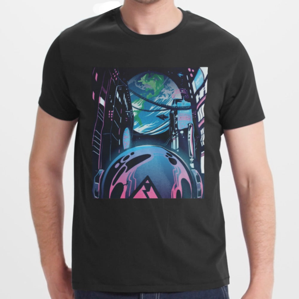 Space-Themed Graphic Design T-Shirt product type
