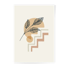 Minimalist Botanical Photographic Print, Abstract Leaf Art Print, Geometric Shapes Wall Decor, Modern Art Photo Print - Tawshia