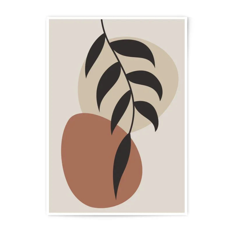 Botanical Photographic Print, Abstract Leaf Wall Art, Minimalist Art Print, Neutral Tone Art, Modern Home Decor, Boho Wall Decor - Tawshia