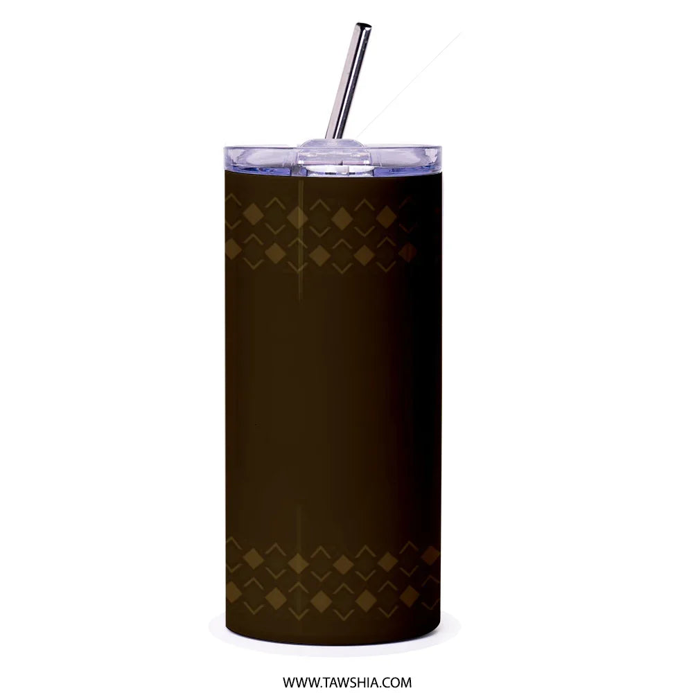Diamond Pattern Brown Insulated Beverage Tumbler product type