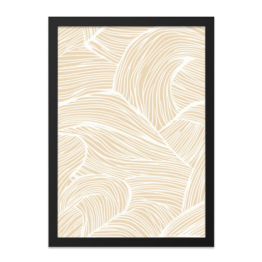 Beige Abstract Lines Wall Art, Modern Art Print, Neutral Colors, Minimalist Home Decor, Living Room Art, Ready to Hang Fine Art - Tawshia