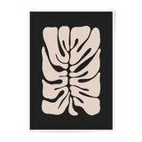 Monstera Leaf Photographic Print, Beige Plant Art, Tropical Home Decor, Minimalist Wall Art, Botanical Art Print - Tawshia