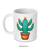 Cute Cactus Mug, Desert Plant Coffee Cup, Southwestern Decor, Succulent Lover Gift, Botanical Mug, Quirky Mug - Tawshia