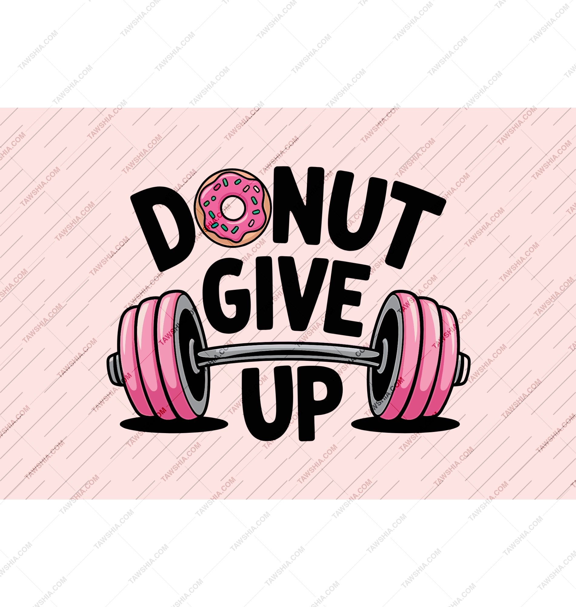Donut Give Up Motivational Fitness Inspirational product type