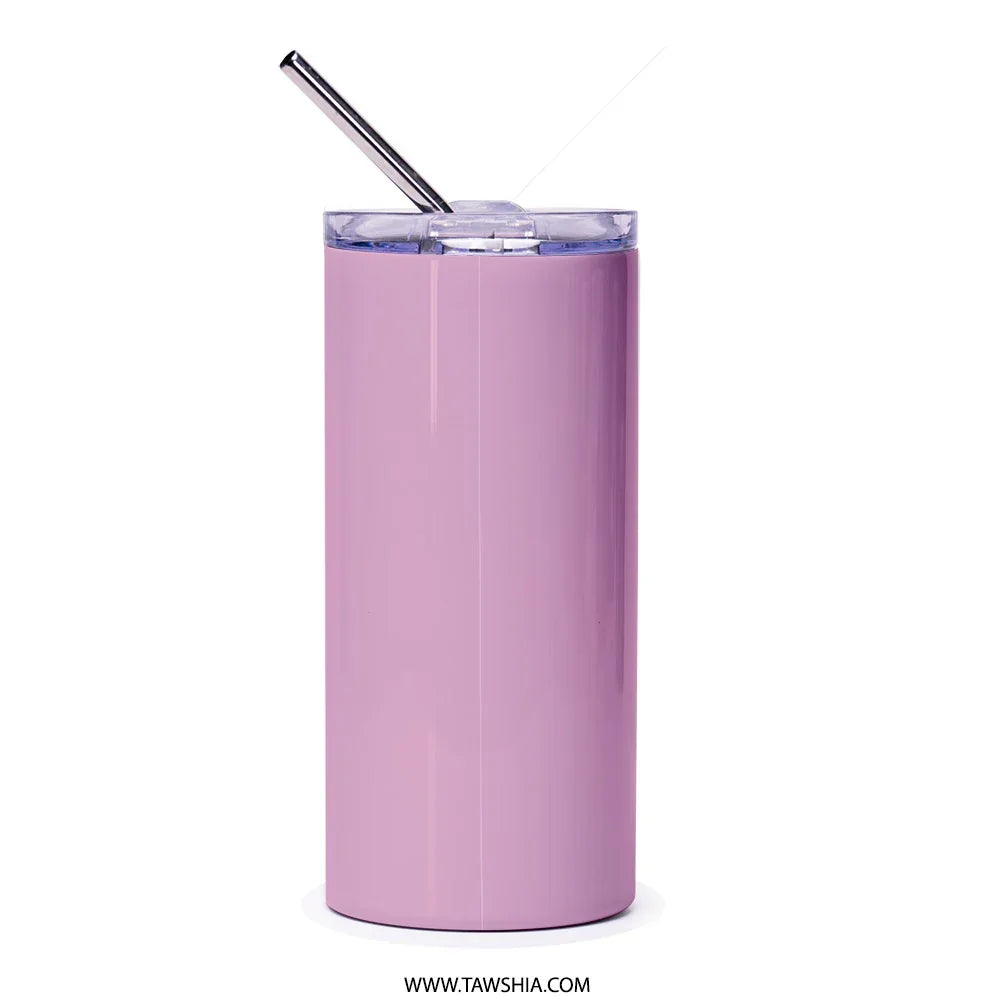 Sleek Pink Insulated Tumbler with Straw Drinkware product type