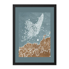 Geometric Butterfly Wall Art, Modern Insect Decor, Abstract Butterfly Print, Nature Wall Decor, Unique Home Decor - Tawshia