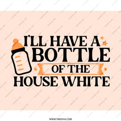 Funny Wine Lover Mouse Pad, Baby Bottle Design, House White Quote, Novelty Gift Idea, Unique Office Decor, Desk Accessory, Work from Home - Tawshia