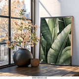 Banana Leaf Wall Art, Tropical Leaves Print, Greenery Decor, Botanical Wall Decor, Modern Wall Art, Nature Inspired Artwork, Home Decor - Tawshia