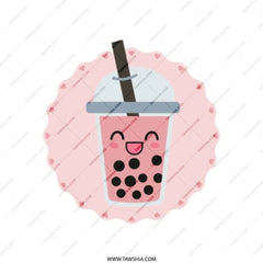 Cute Bubble Tea Tote Bag, Boba Milk Tea Bag, Kawaii Drink Tote, Gift for Tea Lovers, Trendy Canvas Bag, Shopping Bag, Book Bag - Tawshia