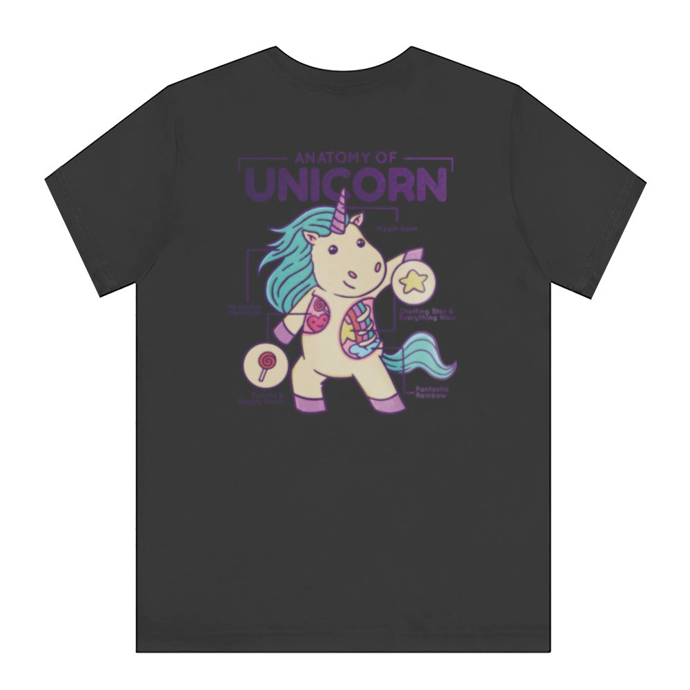 Cute Anatomy of Unicorn Design Print T-Shirt product type