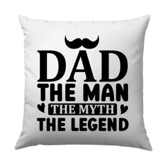 Dad the Man the Myth the Legend Pillow, Father's Day Gift, Gift for Dad, Mustache Pillow, Best Dad Ever - Tawshia