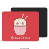 Kawaii Cupcake Mouse Pad, Spread the Love, Cute Desk Accessory, Foodie Gift, Winking Cupcake, Pink Mouse Pad, Office Decor, PC Gaming Pad - Tawshia