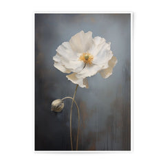 White Poppy Photographic Print, Floral Wall Art, Botanical Home Decor, Fine Art Print, Modern Art, Flower Photography - Tawshia
