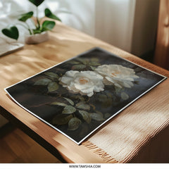 White Rose Photographic Print, Floral Art, Flower Photography, Nature Print, Botanical Art, Wall Decor, Home Decor (138 characters) - Tawshia