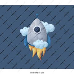 Rocket Ship Backpack, Space Adventure Bag, Cute Cartoon Rocket, Kid's School Bag, Travel Backpack, Unique Space Gift, Rocket Lover Backpack - Tawshia