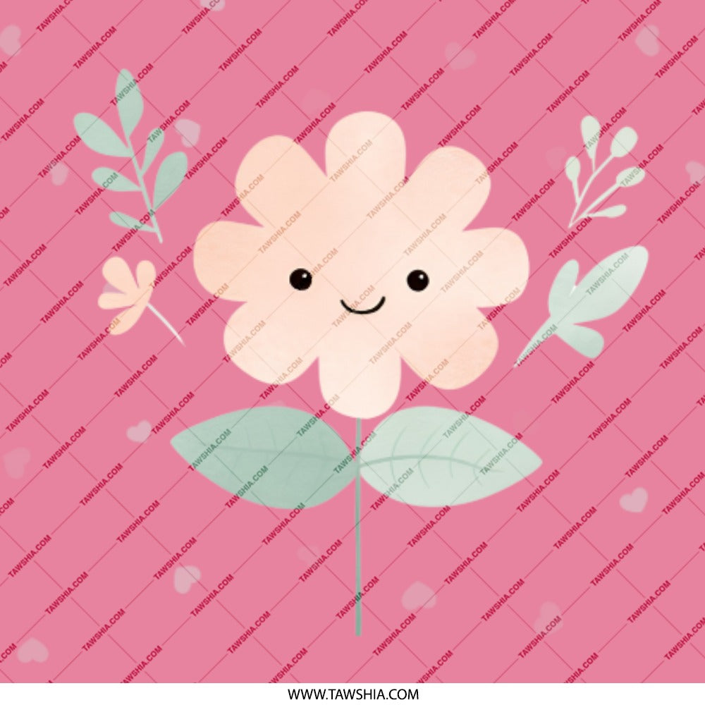 Cute Flower Pinback, Pink Floral Badge, Smiling Blossom Pin, Botanical Button, Floral Accessories, Kawaii Pin, Gift for Her, Unique Pinback - Tawshia