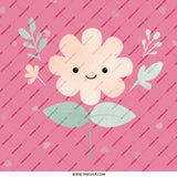 Cute Flower Pinback, Pink Floral Badge, Smiling Blossom Pin, Botanical Button, Floral Accessories, Kawaii Pin, Gift for Her, Unique Pinback - Tawshia