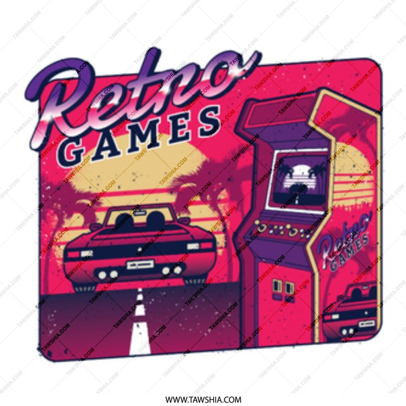Retro Games Graphic Arcade Poster Print Product