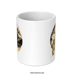 Boho Chic Mug, Celestial Pattern Coffee Mug, Feedback Quote Mug, Minimalist Decor Mug, Unique Gift Idea - Tawshia