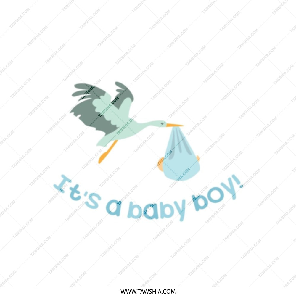 Stork Tote Bag, It's a Baby Boy Gift, New Parent Present, Baby Shower Favor, Trendy Tote Bag, Celebration Tote, Stork Design Bag - Tawshia