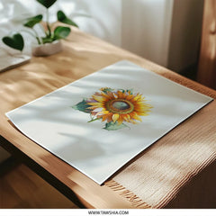 Sunflower Photographic Prints, Floral Wall Art Decor, Botanical Print, Sunflower Poster, Summer Home Decor, Flower Art Print - Tawshia