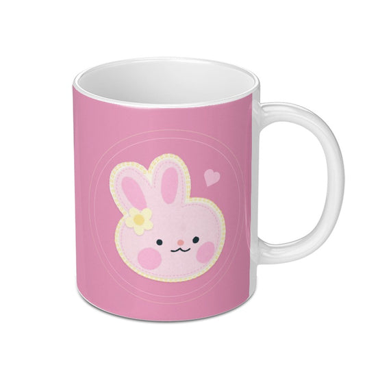 Cute Bunny Mug, Pink Rabbit Gift, Kawaii Coffee Cup, Animal Lover, Spring Decor, Easter Mug, Bunny Lover Gift, Tea Cup, Gift Idea - Tawshia
