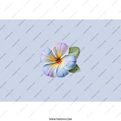 Floral Tumbler, Flower Tumbler, Botanical Tumbler, Plumeria Flower, Tropical Flower, Gift for Her, Floral Design, Unique Gift - Tawshia