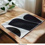 Abstract Art Photographic Print, Minimalist Wall Art, Modern Home Decor, Navy Blue Shapes Art Print, Contemporary Art, Simple Art Print - Tawshia