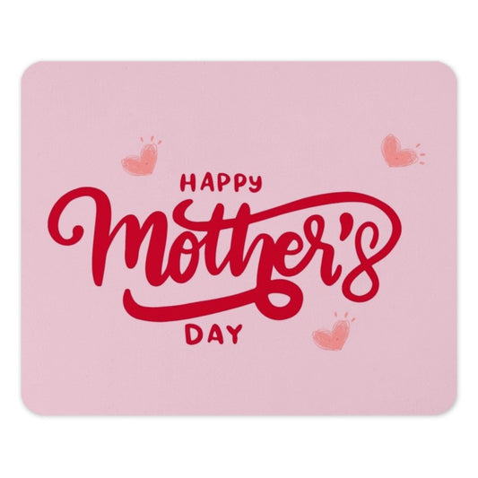 Happy Mother's Day Mouse Pad, Heart Accents, Cute Mouse Pad, Pink Mousepad, Gift for Mom, Mother's Day Gift, Desk Accessories - Tawshia