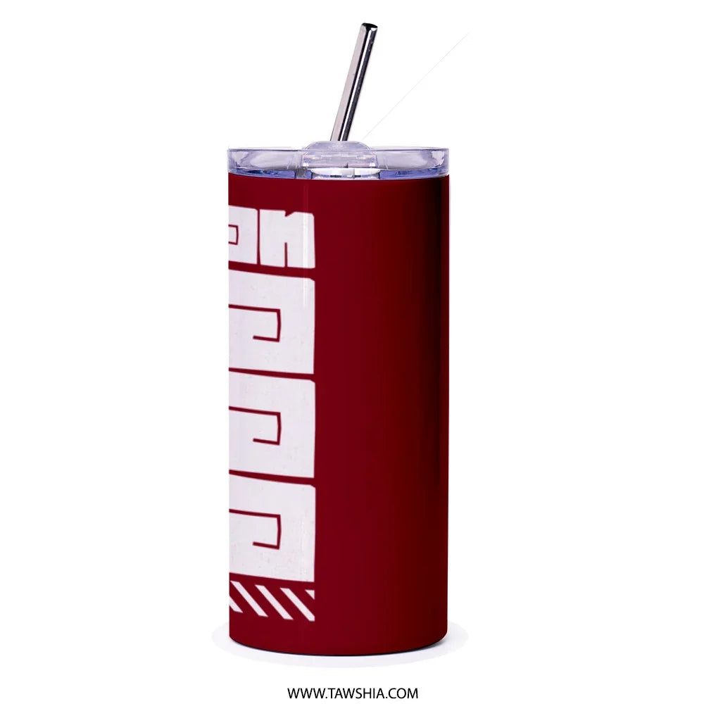 Stylish Red Tumbler with Straw Tumbler product type