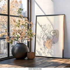 Butterfly Woman Wall Art, Minimalist Art Print, Abstract Line Art, Female Face Wall Decor, Nature Inspired Artwork, Unique Home Decor - Tawshia