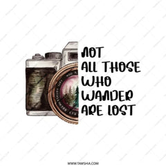Wanderlust Tote Bag, Camera Art Bag, Travel Gift Tote, Inspirational Tote, Not All Those Who Wander Are Lost Canvas Bag - Tawshia